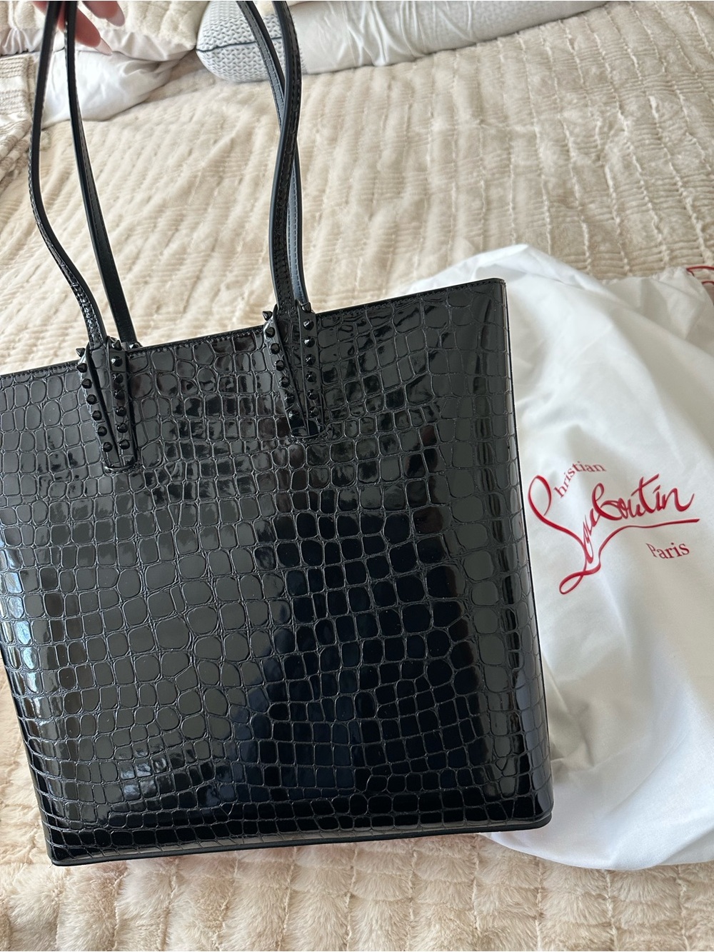 Christian Louboutin Cabata Tote – Black Croc - Picture 5 of 15